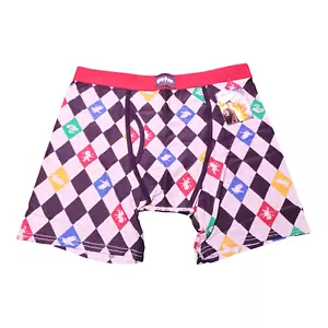Slip Boxer Uomo Harry Potter Multicolore Scacchiera Diamante Taglia S, M, L, XL - Foto 1 di 5