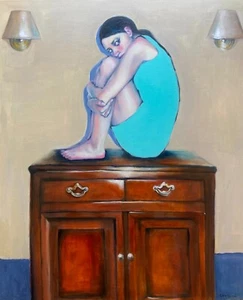 SILVIA BIGNAMI 'SETTLE DOWN' OLIO SU TELA 100X120CM 2023 OPERA SPLENDIDA - Foto 1 di 12