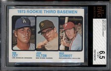 1973 Topps #615 Rookie Third Baseman Ron Cey John Hilton Mike Schmidt RC BGS 6.5