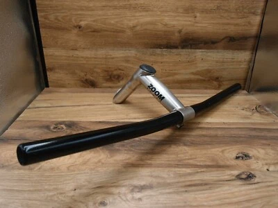 1990's MTB flat aluminium handlebar ZOOM 6000+ quill stem  ZOOM steel - Image 1 of 4