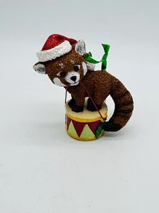 Danbury Mint Baby Tier Weihnachtsschmuck rot Panda Trommel Glitzer verziert - Bild 1 von 7