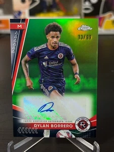 2024 Topps Chrome MLS /99 Dylan Borrero Green Refractor Auto #CA-BR Revolution - Picture 1 of 2