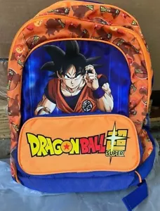 Dragon Ball Z Backpack Full Size Book Bag 17"x12" Orange and Blue-New - Picture 1 of 2