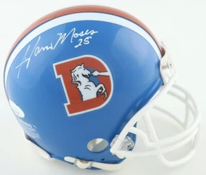 Haven Moses Signed Denver Broncos Throwback Mini Helmet (JSA COA) 1973 Pro Bowl - Picture 1 of 6