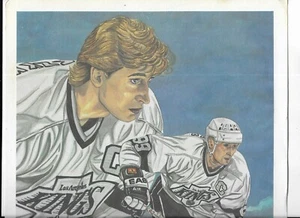 WAYNE GRETZKY 1992 CLASSIC SPORTS LITHOGRAPH BY "JOHN"-VERSION 1 - Picture 1 of 2
