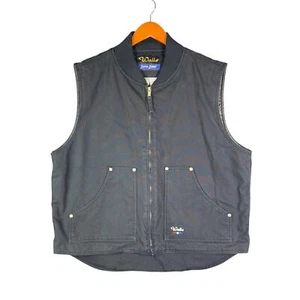 Walls Zero Zone Canvas Quilted Lined Vest Western Black Mens XL Chest 46-48 EUC - Picture 1 of 8
