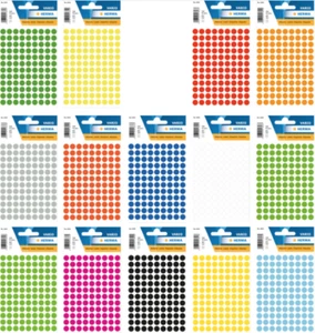 HERMA Markierungspunkte Klebepunkte Kreise  -  Alle Größen und Farben - Bild 1 von 15