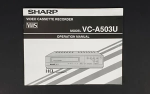 Vtg Sharp VC-A503U VHS Video Cassette Recorder Owners Manual VCR - Bild 1 von 4