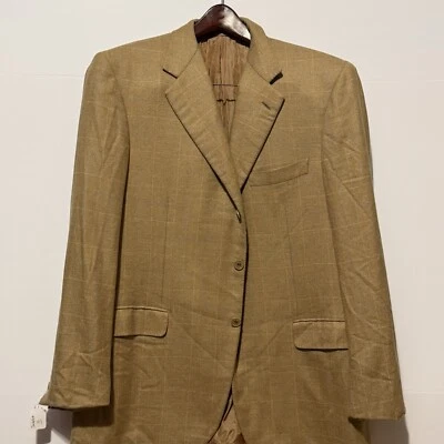 JAQUETA TERNO BRIONI 100% CASHMERE BRONZEADA FEITA NA ITÁLIA - 55R - Nomentano 3 Botões - Imagem 1 de 4