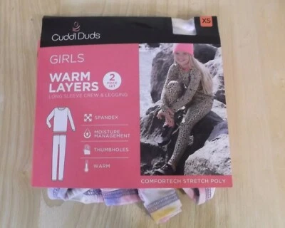 CUDDL DUDS NIÑAS CAPAS CÁLIDAS TRIPULACIÓN Y LEGGING - MULTICOLOR - X-PEQUEÑO (4/5) - NUEVO CON ETIQUETAS Foto 1 de 4