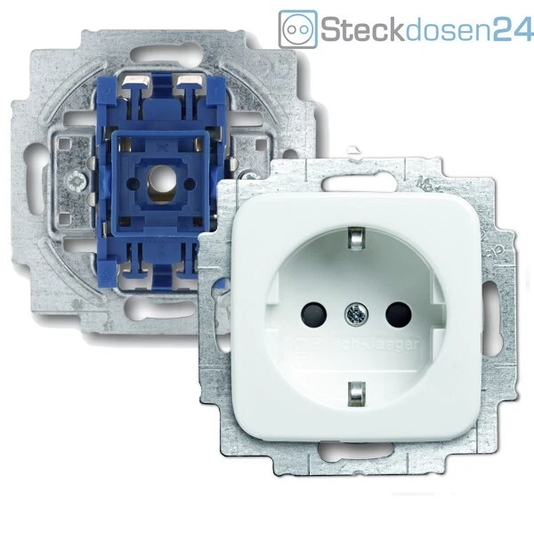 Busch Jäger Reflex SI Steckdose Schalter Rahmen Wippe Alpinweiß Busch Jaeger  - Bild 1 von 1