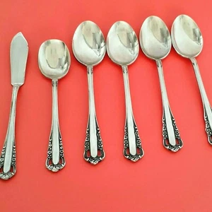6 cucharas de sopa INTERPUR de acero inoxidable Japón INR23 1 cuchillo de mantequilla 1 cuchara de azúcar - Imagen 1 de 5