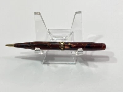 LÁPIS MECÂNICO EVERSHARP VINHO DORIC EMBLEMA OURO VERMELHO FALTANDO O ACABAMENTO  - Imagem 1 de 4