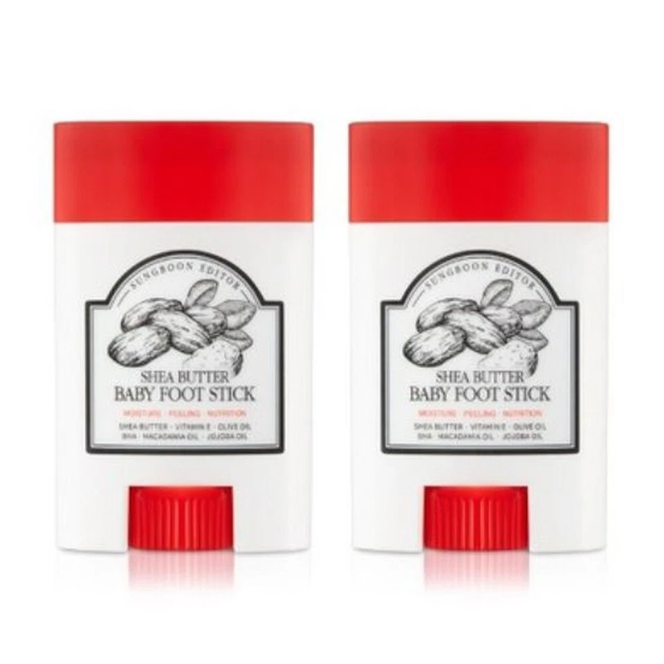 SUNGBOON EDITOR Shea Butter Baby Foot Stick | 20g + 20g | Moisturizing & Peeling - Image 1 of 1