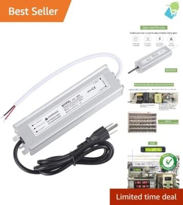 Compact 24V DC LED Transformer 60W – IP67 Waterproof Adapter for Outdoor Lights - Image 1 of 4