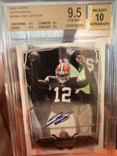 Josh Gordon Autographed 2014 Topps BGS 9.5 MT 10 Auto