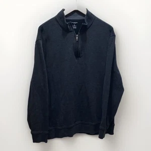 Van Heusen Flex 1/4 Zip Pullover Men's XL Charcoal Gray Long Sleeve Mock Neck - Picture 1 of 6
