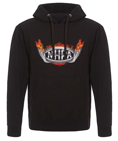 JH Design NHRA National Hot Rod Association Black Fire Exhaust Flame Hoodie Cover