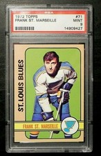 1972-73 72/73 Topps Hockey #71 Frank St. Marseille St. Louis Blues PSA 9 MINT