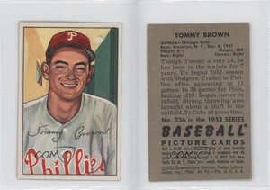 1952 Bowman Tommy Brown #236