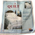 Lonestar Pattern Stamped Embroidery White Quilt Top Full Queen Bed Jack Dempsey