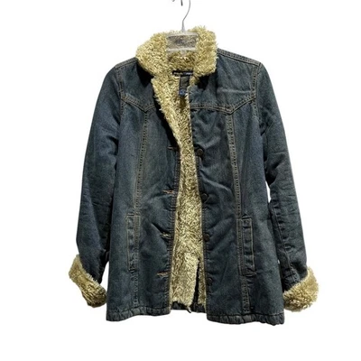 Chaqueta de Camionero Abercrombie Fitch Denim Forrada Sherpa Para Mujer Talla Pequeña Foto 1 de 4