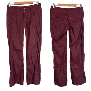 ATHLETA Womens 4 Burgundy Hendiwoods Hiking Outdoor Lightweight Nylon Blend Pant - Picture 1 of 10