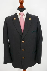 Julius Lang Trachten Janker Gr.26 100% Schurwolle Anthrazit sehr guter Zustand - Bild 1 von 10