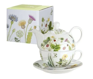 Tea for One,Bella Vita, Wild Flowers, 3 tlg. Porzellan, Teeset Porzellan - Bild 1 von 2