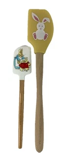 New! Two (2) Easter Bunny Rabbit Holiday Williams-Sonoma Spatulas - Picture 1 of 5