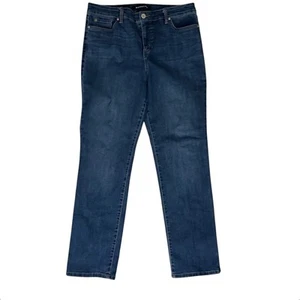Bandolino Mandie Jeans Womens Size 12 Mid-Rise Straight Leg Dark Wash 5-Pocket - Picture 1 of 12