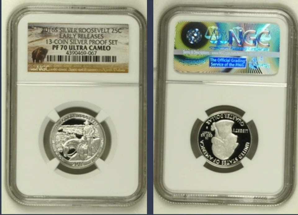 2016 S Silver 25 C Theodore Roosevelt PF 70 ULTRA CAMEO - Image 1 of 1