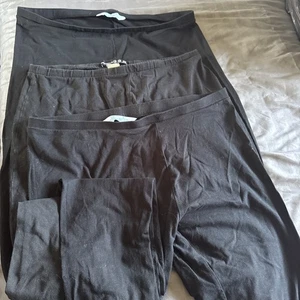 3 Pairs Of Black 3/4 Length Leggings L/16 Primark - Picture 1 of 2