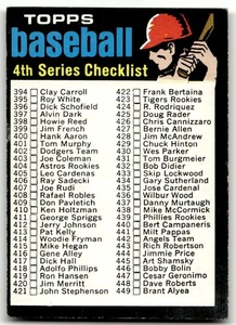 1971 Topps #369 Checklist: 394-523 SET BREAK! NICHT MARKIERT EX-EXMINT+ - Bild 1 von 2