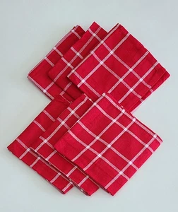 DII Holly Berry Plaid Napkin Set Of 6 - Picture 1 of 6
