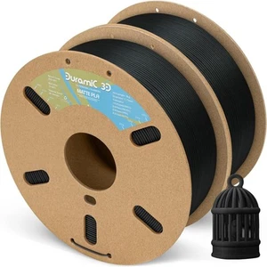 DURAMIC 3D Matte PLA Filament 1.75mm Black 2 Pack, 2 2*1kg - Picture 1 of 7