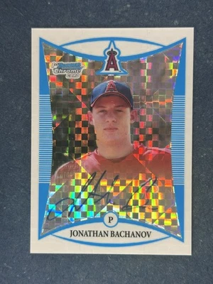 2008 Bowman Chrome Xfractor Jonathan Bachanov Autograph /250 - Image 1 of 2