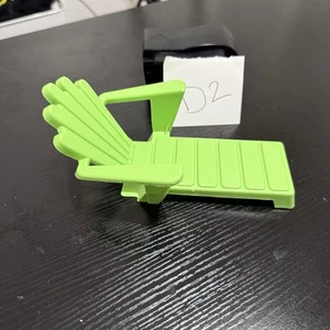 Sedia sdraio mobili prato Adirondack plastica tavolo verde casa delle bambole Barbie - Foto 1 di 3