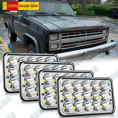 Faros LED 4x6" 130 piezas 130W para camioneta GMC 1982-1986 C1500 C2500 Sierra Classic Foto 1 de 4