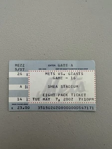 NY Mets vs. San Francisco Giants Ticket Stub 5/7/02 - Picture 1 of 2