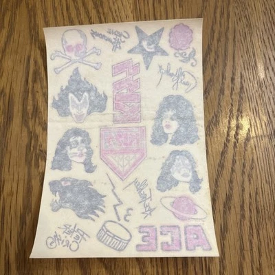 Kiss Alive II 1977 Tattoos Orig Temporary Stick On Sheet Casablanca Records NOS Foto 1 de 2