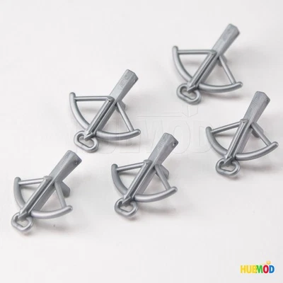 Lote de 5 Minifiguras LEGO Gris Ballesta Genuinas Arma Clásico Castillo de Reinos 2570 Foto 1 de 2