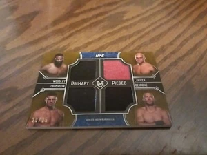 2017 Topps UFC Museum Quad Copper Relic Card /25 Woodley Lawler Thompson Cerrone - Picture 1 of 6