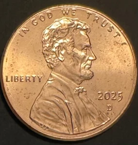 Moneda de 1 centavo Lincoln Shield 2025-D sin circular BU de rollos originales - Imagen 1 de 2