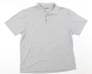 Uneek Mens Grey Cotton Blend Polo Size XL Collared - Picture 1 of 12