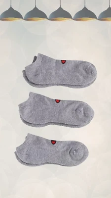 Calcetines Ex CHAMPION Crew tobillo corte bajo, paquete de 3, mezcla gris Foto 1 de 2