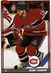 Tarjeta de hockey sobre hielo Denis Savard C Canadiens Topps n.º 330 1991 - Imagen 1 de 2