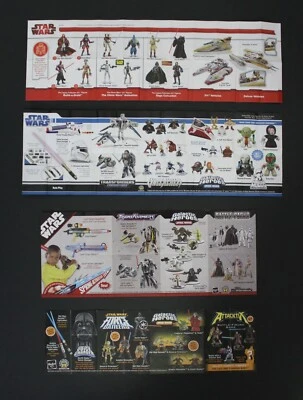 2004, 2006, 2008, 2009 Set of 4 x Hasbro STAR WARS MINI FOLDOUT CATALOGS All New - Image 1 of 4
