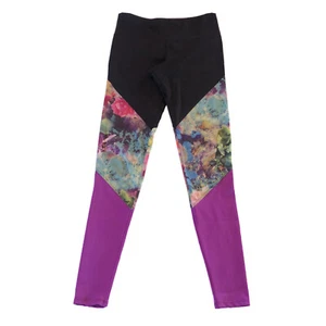 Onzie Leggings Pantalones Púrpura Negro Floral Ajustado Extra Pequeño Para Mujer - Imagen 1 de 10