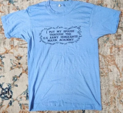 复古 Screen Stars 中号美国陆军中士 Majory Academy T 恤军事  — 第 1/4 张图片